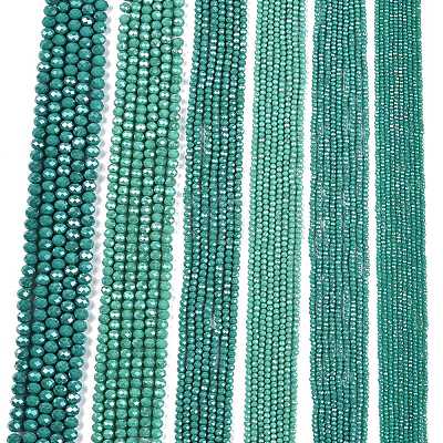 Electroplate Glass Beads Strands EGLA-A044-P6mm-A31-1