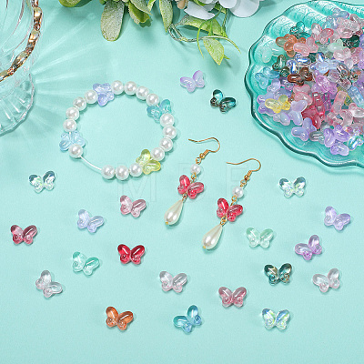 200Pcs Transparent Baking Paint Glass Beads GLAA-PA0001-13-1