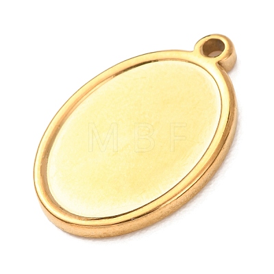 304 Stainless Steel Pendant Cabochon Settings STAS-Z204-04G-08-1
