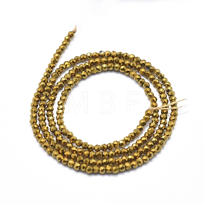 Electroplate Glass Beads Strands GLAA-F079-A-FP02-1