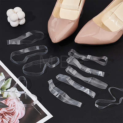  12 Pairs 2 Style Transparent TPU Rubber Shoelace AJEW-NB0005-53-1
