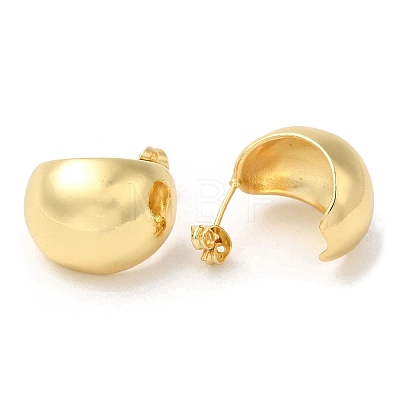 Rack Plating Brass Twist Teardrop Stud Earrings for Women EJEW-K247-01G-1