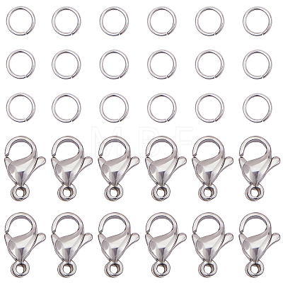 304 Stainless Steel Lobster Claw Clasps STAS-PH0019-51P-1