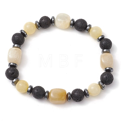 Natural & Synthetic Mixed Gemstone Beads Bracelets BJEW-JB11322-1