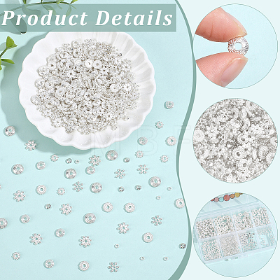 400Pcs 8 Styles Alloy & Brass Spacer Beads DIY-PA0001-93-1