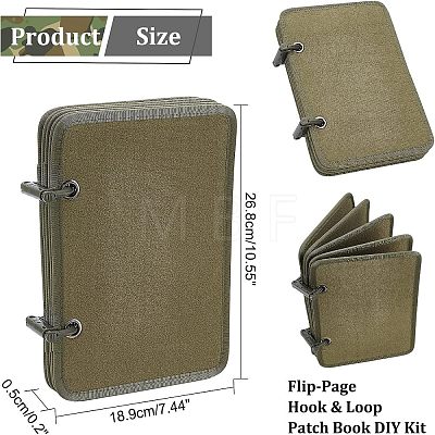 Flip-Page Hook & Loop Patch Book DIY Kit FIND-WH0108-48C-1