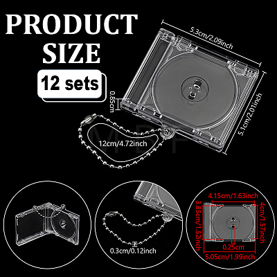 12 Bags Plastic CD Case Pendant Decoration AJEW-OC0016-44B-1