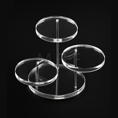 1 Set 5-Tier Round Acrylic Jewelry Riser Stands ODIS-CN0001-06-1