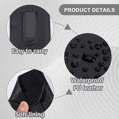 2Pcs PU Leather Rectangle Eyeglass Bag DIY-CN0004-07-1