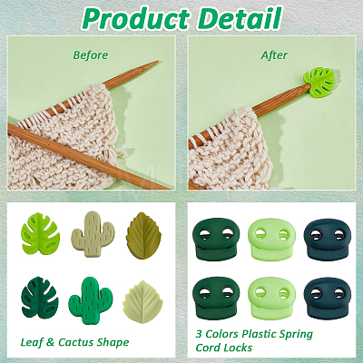 18Pcs 6 Styles Silicone Beads SIL-HS0001-08-1