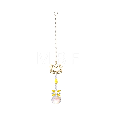 Metal Hollow Lotus Hanging Ornaments PW-WGD8DCC-03-1