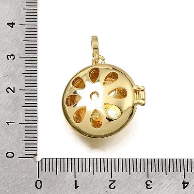 Brass Micro Pave Clear Cubic Zirconia Diffuser Locket Pendants KK-A303-28A-G-1