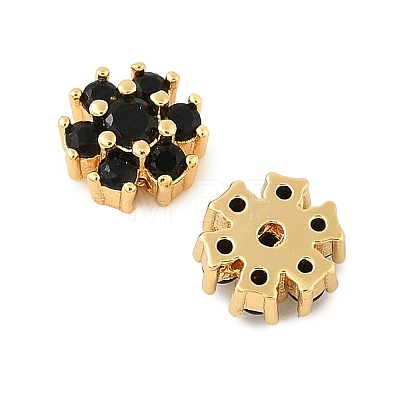 Brass Micro Pave Cubic Zirconia Beads KK-U056-15G-1