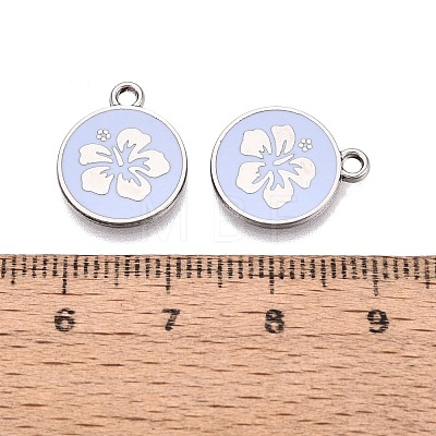 Rack Plating Alloy Enamel Pendants ENAM-N070-01F-02P-01-1