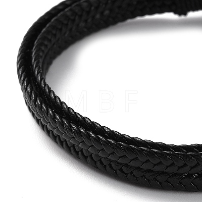 Microfiber Braided Cord Bracelet BJEW-F460-08B-1-1