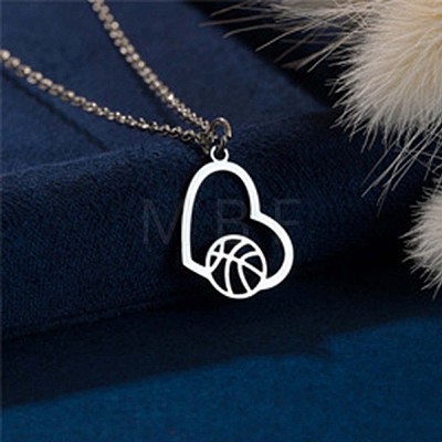 304 Stainless Steel Laser Cut Pendant Necklaces FS-WGA4904-02-1