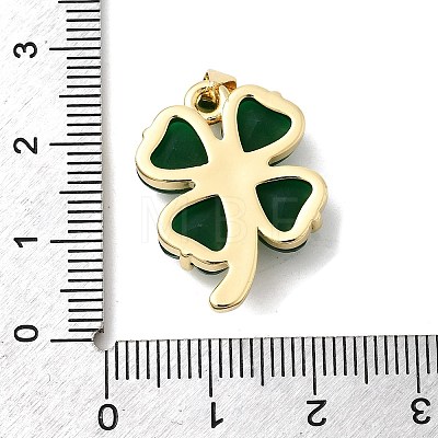 Brass Glass Pendants KK-H529-40G-02-1