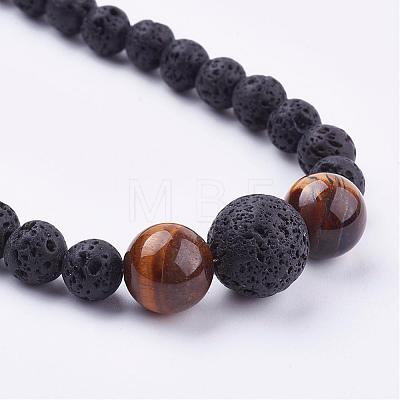 Natural Gemstone Beaded Necklaces NJEW-JN01940-1