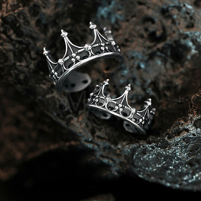 Crown Brass Cuff Open Rings FS-WG83D0F-01-1