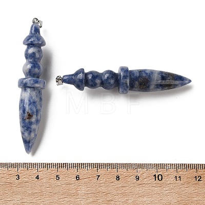 Natural Blue Spot Jasper Big Pendants G-H338-03P-05-1