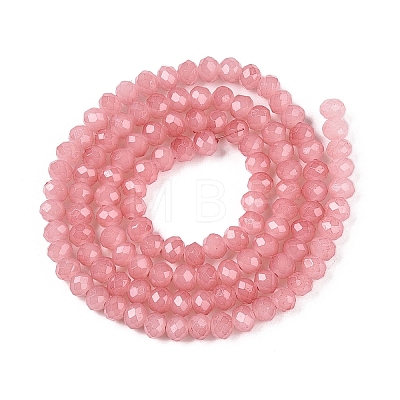 Baking Painted Imitation Jade Glass Bead Strands DGLA-A034-J4MM-A31-1