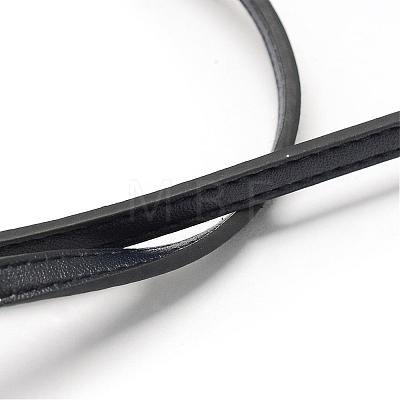 Double Stitched Flat Imitation Leather Cords LC-Q009-15A-1