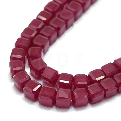 Natural Red Corundum/Ruby Beads Strands G-G106-G05-01-1