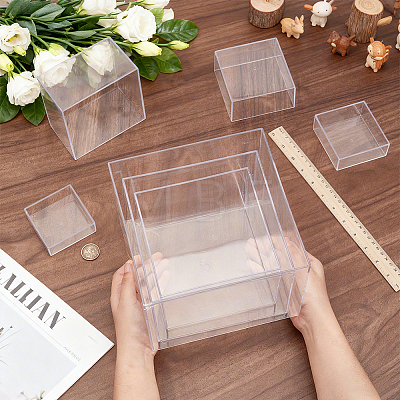 6Pcs 6 Sizes Acrylic Cube Food Nesting Riser Stands ODIS-WH0038-303A-1