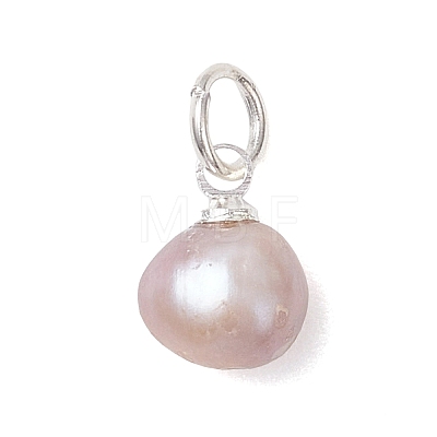 Natural Cultured Freshwater Pearl Two Sides Polished Charms PALLOY-JF04916-02-1
