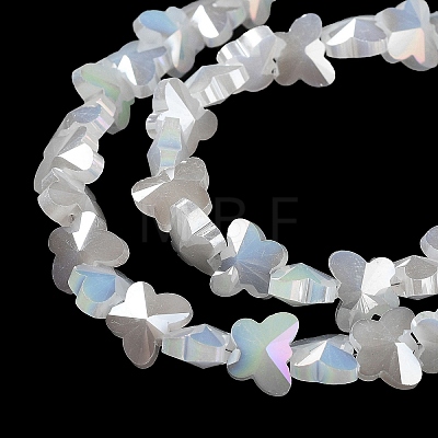 Electroplate Butterfly Glass Beads Strands EGLA-A036-08A-AB06-1