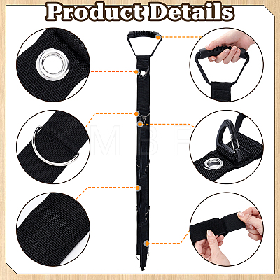 Nylon Adjustable Extension Cord Holder Organizer with Triangle Clips AJEW-WH0696-782-1