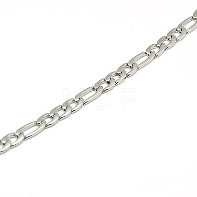 Fashionable 304 Stainless Steel Figaro Chain Necklaces for Men X-STAS-A028-N017P-1