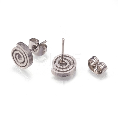 304 Stainless Steel Stud Earrings EJEW-N045-11P-1