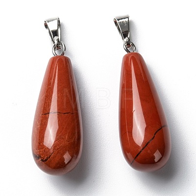 Natural Red Jasper Pendants G-F707-05-1