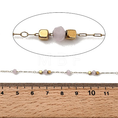Handmade 304 Stainless Steel Glass Round Link Chains CHS-L032-09G-03-1