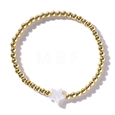 Beach Style Brass and Star Shell beads Bracelet for Women Layered Wear NR0420-1-1