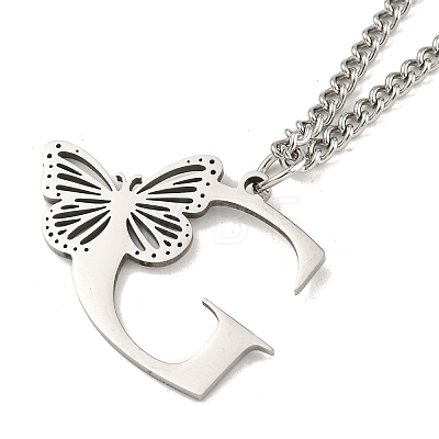 201 Stainless Steel Necklaces NJEW-Q336-01G-P-1