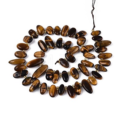 Natural Tiger Eye Beads Strands G-Z091-A21-1