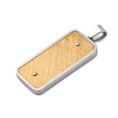 304 Stainless Steel Pendants STAS-U043-01GP-1