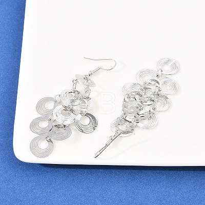 Brass Dangle Earrings EJEW-B157-02D-P-1
