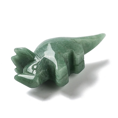 Natural Green Aventurine Carved Healing Rhinoceros Figurines DJEW-P016-01B-1