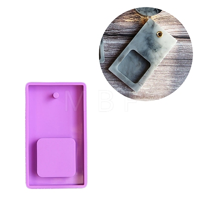 DIY Rectangle Pendant Silicone Molds AJEW-A034-02-1