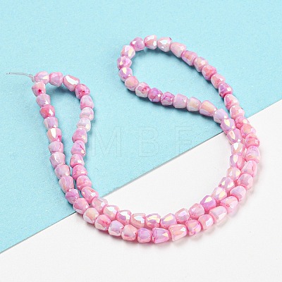 Electroplate Glass Beads Strand GLAA-G088-03-01E-1