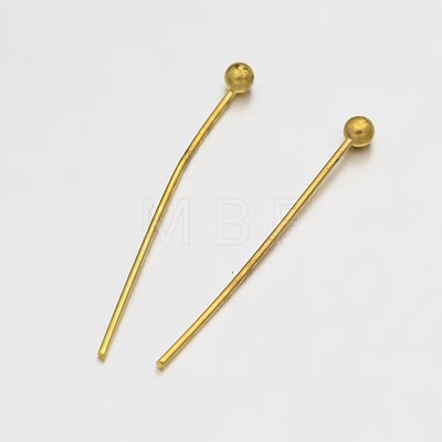 Brass Ball Head Pins KK-E647-19G-20mm-1