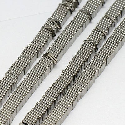 Electroplate Non-magnetic Synthetic Hematite Heishi Beads Strands X-G-J171A-4x4mm-02-1