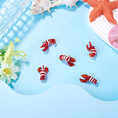 5Pcs Handmade Lampwork Pendants LAMP-TA0002-75B-1