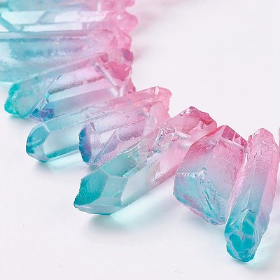 Natural Quartz Crystal Beads Strands G-E403-01A-1