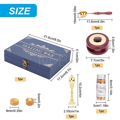 Wax Seal Stamp Set AJEW-WH0162-46-1