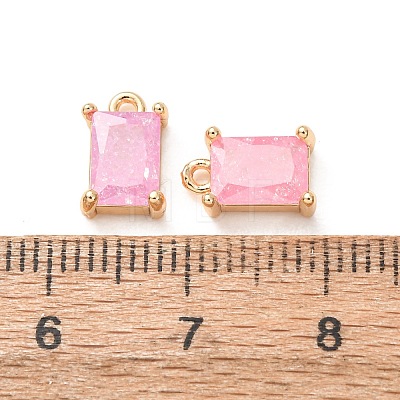 Brass Pave Cubic Zirconia Charms CU-K002-40G-A-1