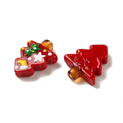 Christmas Theme Handmade Lampwork Beads X-LAMP-G162-06B-1